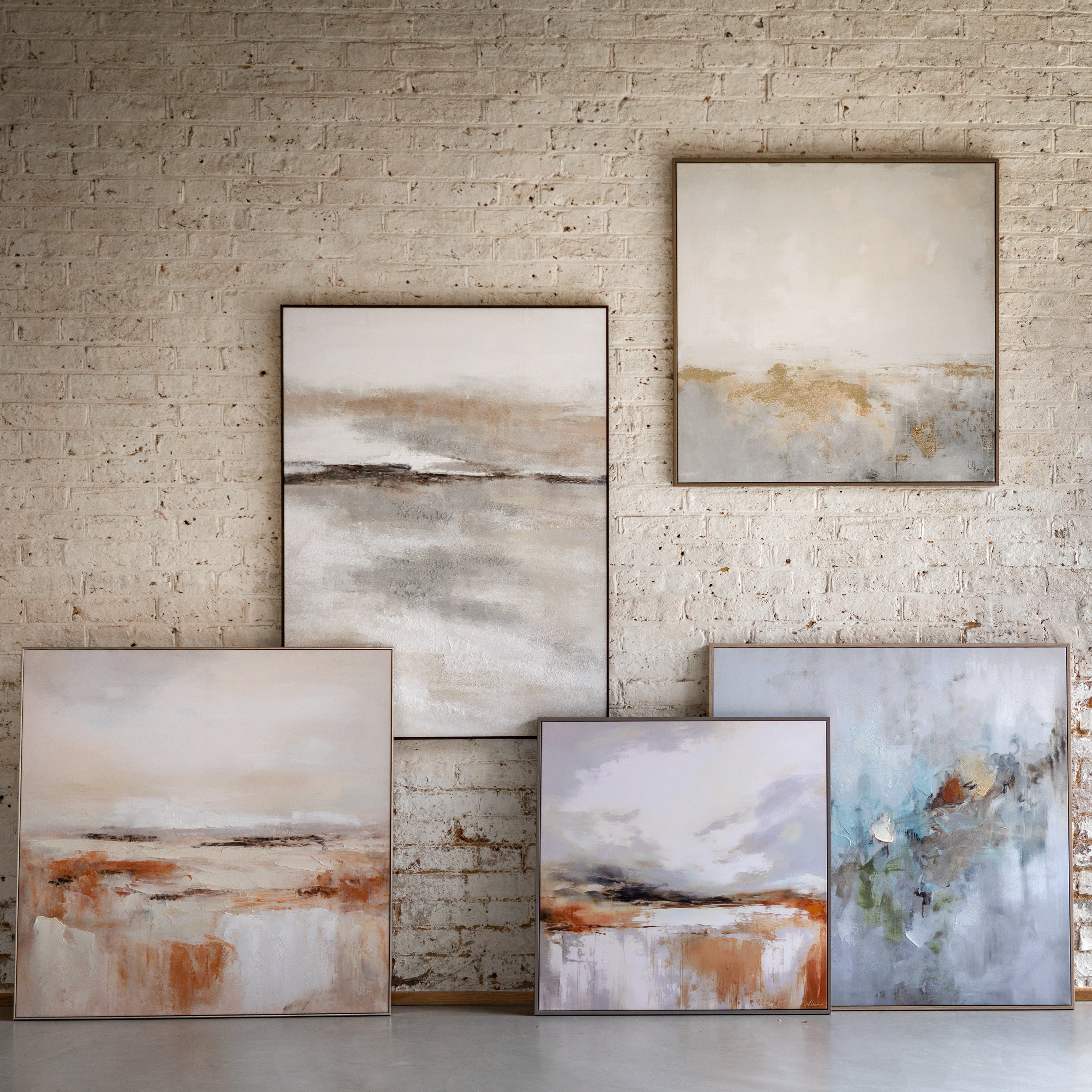 Warm Haze Framed Canvas Wall Art